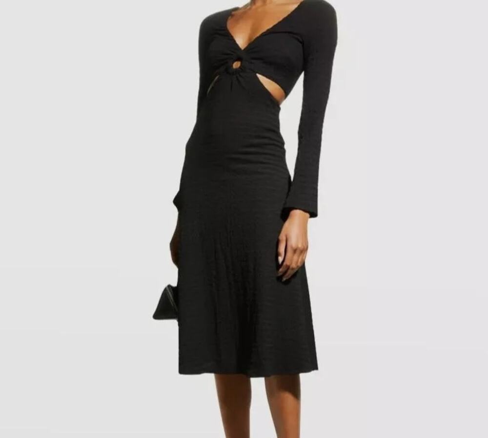 Likely Black Eila Cutout Midi Dress Sz.12 NWT